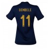 Damen Fußballbekleidung Frankreich Ousmane Dembele #11 Heimtrikot WM 2022 Kurzarm